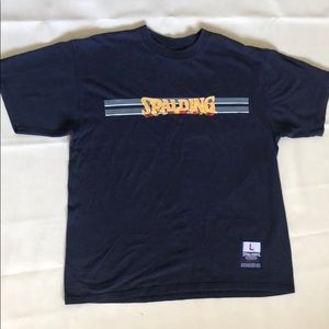 Vintage Spalding spelled out T-Shirt Blue Mens L